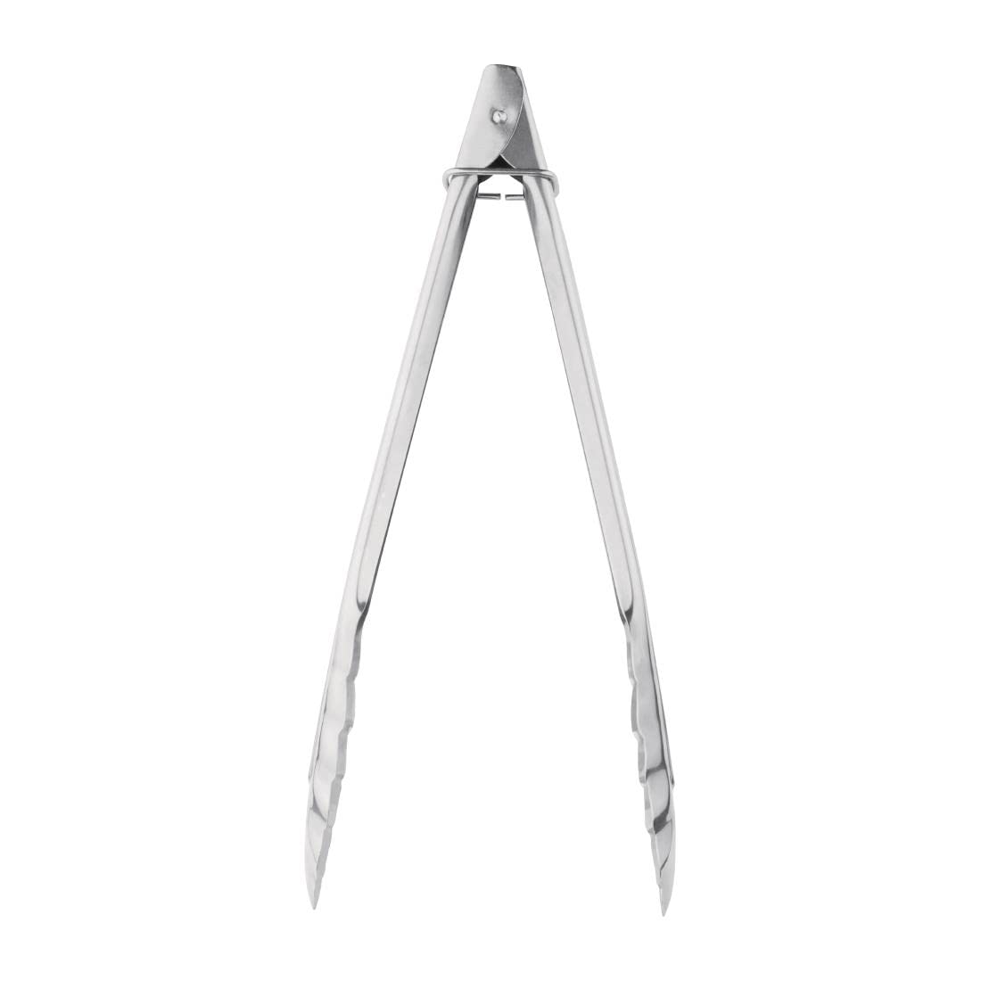 Nisbets Essentials DF668 - Pinza Da Cucina In Acciaio Inox 24,5 Cm - Robusta E Facile Da Pulire Per Grigliate E Buffet