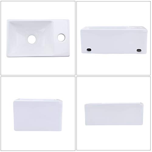 Kes Wall Mount Bathroom Sink & Sink Drain Without Overflow, Bws100R+S2008D-Ch #TOP2