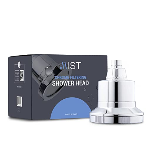 Filtered Shower Head,15 Stage Filtration Chrome Shower Head With A Replaceable Filter Removes Chlorine And Bad Odor Reduces Dry Itchy Skin, Dandruff, Eczema, Improves Skin Hair And Nails - Mist #TOP1