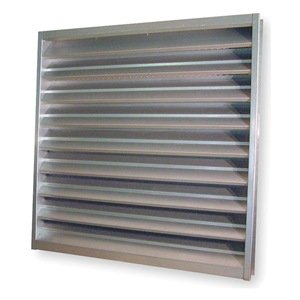 DAYTON 4FZG8 Louver, Wall Opening 36x36In, Galvannealed