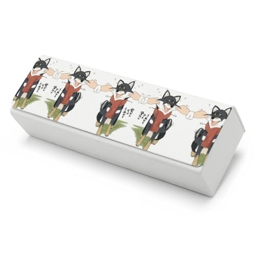 Étui à lunettes Shiba Dog noir pour protéger vos verres au travail