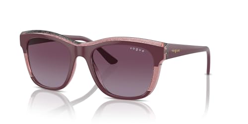 Vogue Eyewear VO5557S Sunglasses, Purple/Transparent Purple Glitter/Violet Gradient, 54 mm2