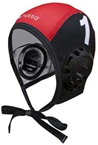 Turbo Standard Water Polo Cap Set with 3 Numbers (Black)