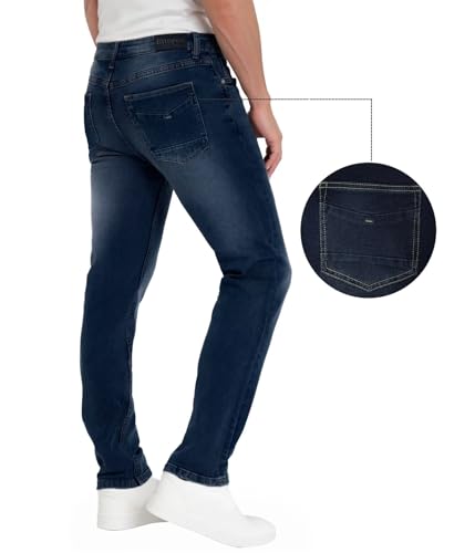 Image of ETHANOL Men's Straight Knit Denim Jeans