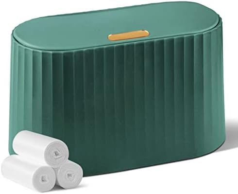 GILIF Mini Desktop Trash Can with Lid,Tiny Press Type Garbage Can with 90pcs Trash Bags,Small Little Cute Countertop Bathroom Waste Bin