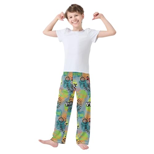 Bright Motorcycles Urban Style Boys Track Pants Toddler Casual Pants Sweatpants Kids Athletic Pants for 6-8 Years2