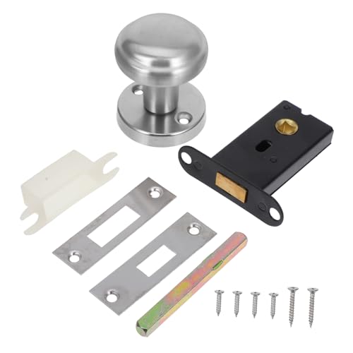 iplusmile Pomo para Puerta Interior de Paso Cerradura Invisible un Acero Inoxidable para Puertas de Fácil Instalación Uso Pasillos y Habitaciones