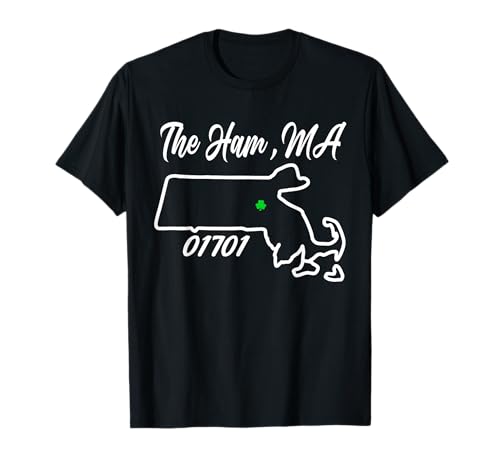 The Ham, MA 01701 Massachusetts Staatskarte Irish Pride T-Shirt