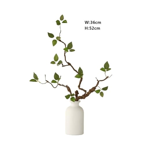 Simulation décorative de fausses fleurs en pot avec vase céramique stable - 3
