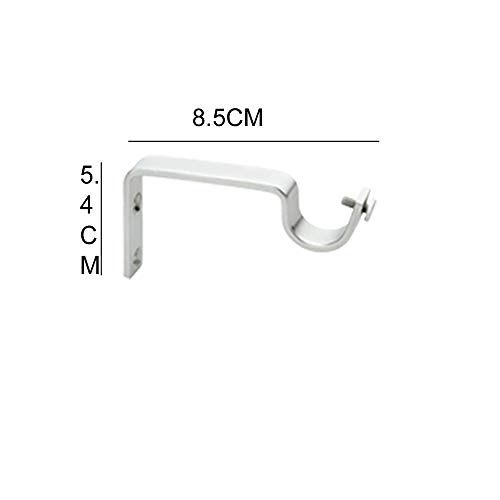 Image of GLOXY ENTERPRISE Stainless Steel Curtain Bracket Parda Holder with Support 1 Inch Rod Pocket Finials Designer Door and Window Rod Support Fittings, Curtain Rod Holder (Copper 3 Pair)