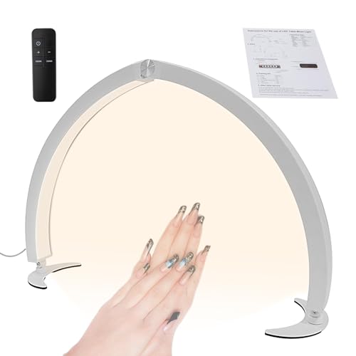 Lampe de table pour ongles pliable XIAOXIAOYU à lumière demi-lune réglable