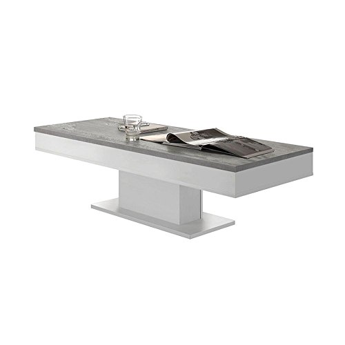 Mäusbacher Couchtisch Granny 0636/CT-120 | In Weiss matt und Beton | 120 x 40 x 60 cm - 4044393228746 Mäusbacher Couchtisch Granny 0636/CT-120 | In Weiss matt und Beton | 120 x 40 x 60 cm