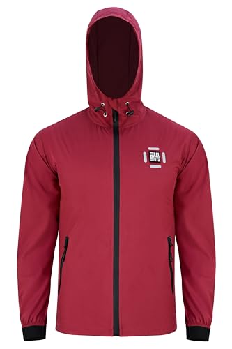 Veste imperméable à capuche mixte en tissu léger et respirant pour la pluie