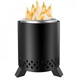 ETSWAUGO,Tabletop Fire Pit with Stand,6.5' Smokeless Table top Firepit with 304 Stainless Steel for Urban & Suburbs,Mini Fire Pit Fueled by Pellets or Wood, 8.8' x 6.5', 2.7lbs, ET65 Max