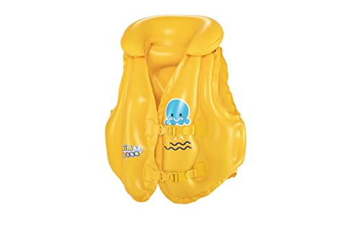 Bestway Kids Swim Vest Inflatable Swim Vest for Kids Toddlers Ideal Buoyancy Swim Aid Swimsuit, Yellow - Image 3