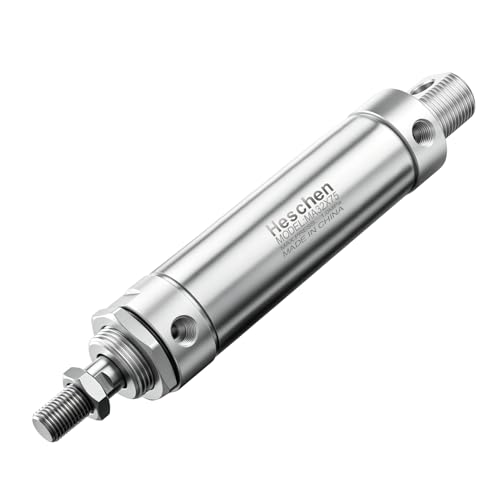 Heschen Mini Pneumatischer Zylinder aus Edelstahl, MA 32 × 75 Bohrung, 32 mm, Hub, 75 mm, Einzelstab, doppeltwirkend