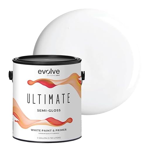 EVOLVE Ultimate Paint & Primer in White for Interior & Exterior House Paint, Semi-Gloss Sheen, 1-Gallon