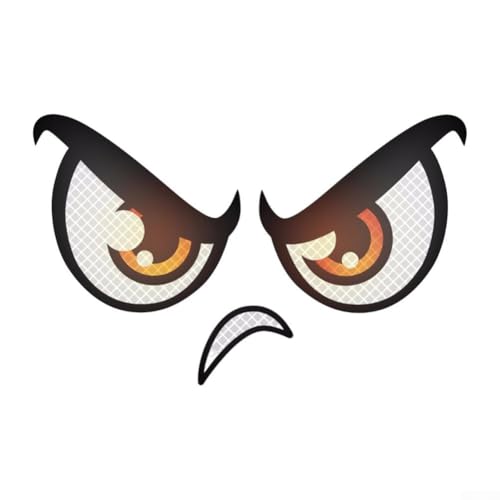 Volakebeing Reflektierende Augenklappen-Aufkleber für elektrische Rasenmäher, wasserdichte Cartoon-Dekoration für Robotermäher, Autos, Motorräder und Oberflächen zu Hause, 2 oder 3 Stück Set für E (3