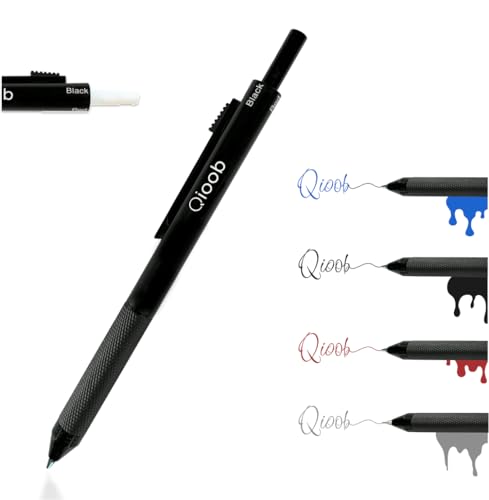 Image of Multicolor Pen | 4-in-1 Multifunctional Ballpoint Pen - Black, Blue, Red & 0.5mm Pencil | Smooth Writing Tool for School, Office, and Journaling