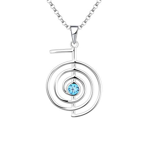 Jo Wisdom Collar Reiki Cho Ku Rei Plata De Ley 925,Colgante Curación Energía Yoga Power Con Aaa Circonita Piedra De Nacimiento De Marzo Color Aguamarina Jo Wisdom Collar Reiki Cho Ku Rei Plata De Ley 925,Colgante Curación Energía Yoga Power Con Aaa Circonita Piedra De Nacimiento De Marzo Color Aguamarina