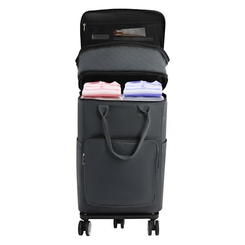 Carrito de compras 2 en 1 con ruedas y bolsa impermeable miniatura 1