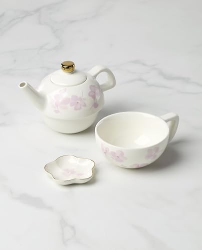Image of kate spade new york Spring Pansies Tea For One With Tea Bag Holder