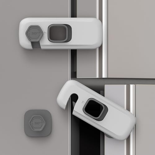 Paquete de 5 cerraduras de nevera a prueba de bebés para niños, cerradura de seguridad para refrigerador para niños, cerradura de puerta de congelador, cerradura de horno, cerraduras de seguridad para