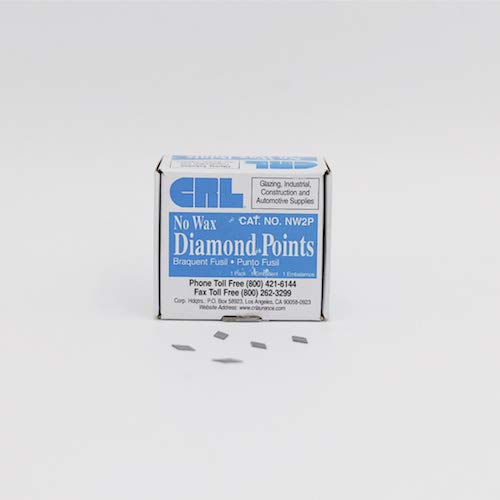 C.R. Laurence 2P CRL 1/5,1 cm universel Diamant points robustes pour vitrage