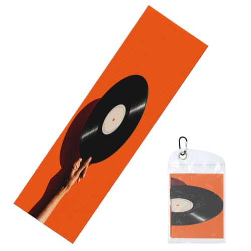 Woshuwo Toallas de enfriamiento estéticas minimalistas de vinilo en naranja para cuello y cara, 40 x 12 pulgadas, trapos suaves y transpirables, toalla de hielo para deportes, yoga, golf, gimnasio