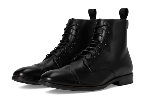 Stacy Adams Men's Henry Cap Toe Lace-Up Boot Fashion, Black, 8