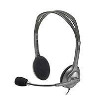 Logitech H111 Cuffie Cablate per Computer, Stereo con Microfono, Cancellazione Rumore, Jack Audio da 3.5 mm, PC, Mac, Laptop, Smartphone, Tablet - Nero