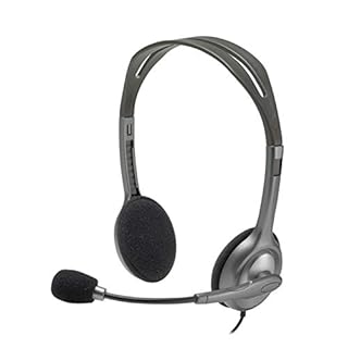 Logitech H111 Cuffie Cablate per Computer, Stereo con Microfono, Cancellazione Rumore, ‎Jack Audio da 3.5 mm, PC, Mac, Laptop, Smartphone, Tablet - Nero
