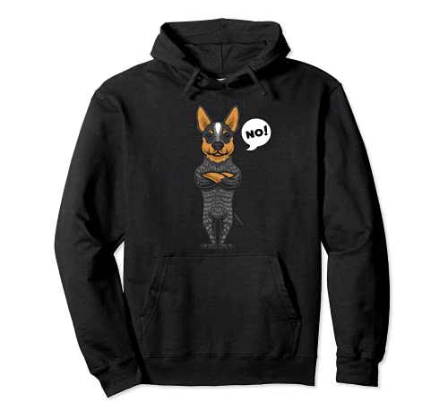 Stubborn Australian Cattle Dog funny Pullover Hoodie, Black