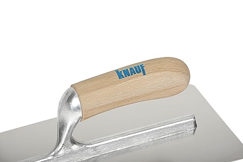 Knauf Traufel mit gebogenem Blatt, 300-mm – Spachtel-Kelle mit konkav geformtem Blatt, zum Auftragen von Spachtel-Masse bei Gipsplatten-Fugen an Wand und Decke