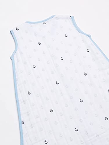 Image of Hudson Baby Unisex Baby Muslin Cotton Sleeveless Wearable Sleeping Bag, Sack, Blanket, Anchor, 0-6 Months
