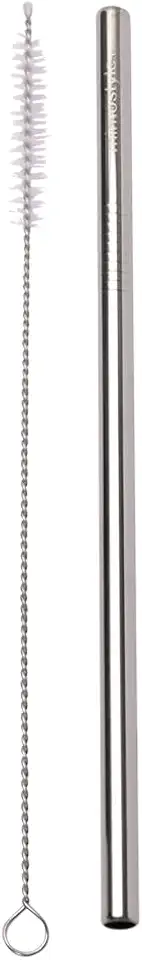 Mimo Style Canudo de Aço Inoxidável Com Escova Higiênica. Fácil de Transportar, para Bebidas em Geral, Sem Oxidação e Livre de BPA. Sustentável e Ecológico. Prático Para o Dia a Dia, AC19169 REUT