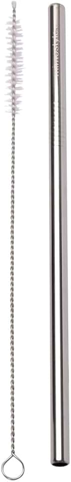 Mimo Style Canudo de Aço Inoxidável Com Escova Higiênica. Fácil de Transportar, para Bebidas em Geral, Sem Oxidação e Livre de BPA. Sustentável e Ecológico. Prático Para o Dia a Dia, AC19169 REUT