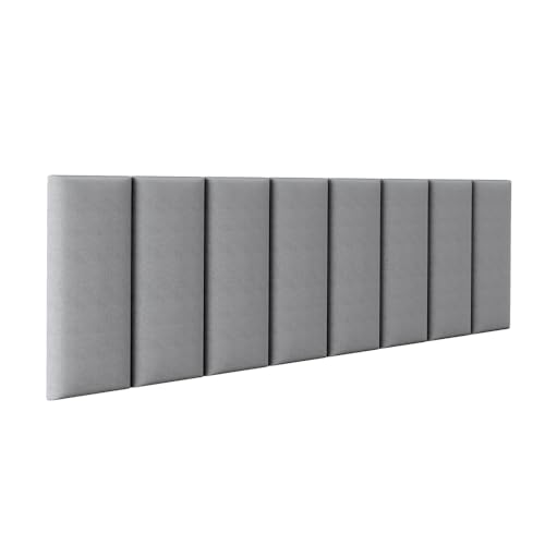 Kit Cabeceira Modulada Estofada Cama Solteiro Casal Queen King - Varios Tamanhos (Cinza, Queen)
