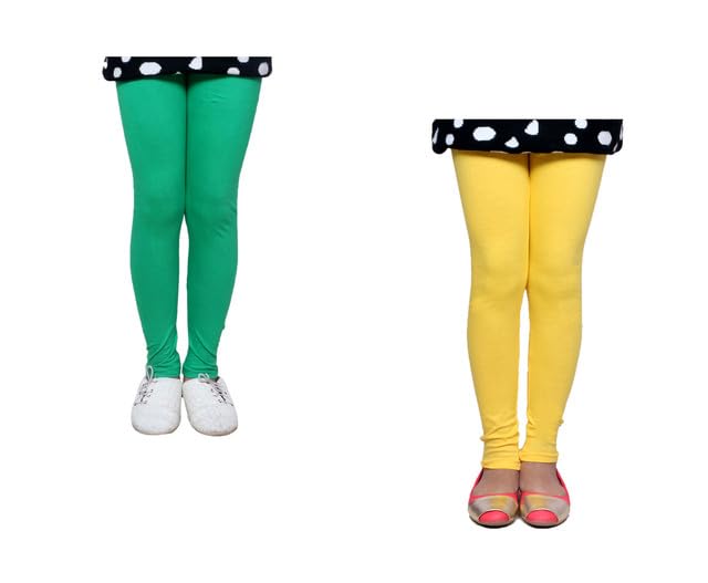 Image of KAYU Girl's Full Length Cotton Leggings Pants Pack of 2