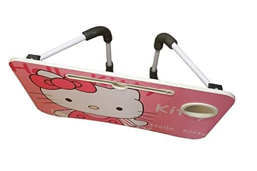 Image of Each Study Table /Bed Table /Foldable and Portable Wooden /Writing Desk for Office /Home /School (Hello Kitty)