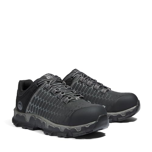 Image of Timberland PRO Women's Powertrain Sport Alloy Safety Toe Industrial Athletic Work Shoe, Black /Grey-2024 NEW, 8W