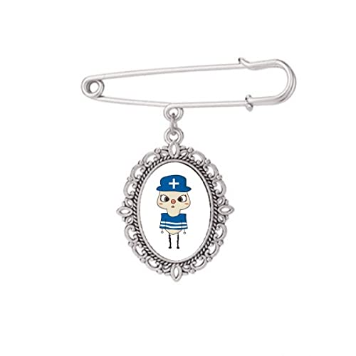 Broche drapeau Grèce UE en taille M pour robe et chemise