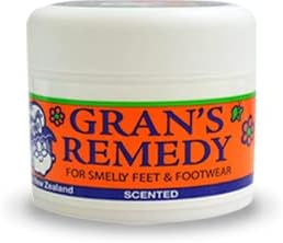 Gran's Remedy Natural Shoe Deodorizer and Foot Odor Eliminator Powder for Men, Women, and Kids, Absorb Sweat and Moisture, Neutralize Smelly Odors, Scented