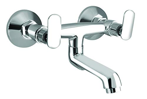 Image of 10X Brass Wall Mixer CP-9077 Non-Telephonic for Bathroom /Wall Mount Chrome Plated