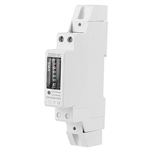 Medidor de KWh antirrobo DDS518C monofásico con pantalla LCD de alta precisión para carril DIN