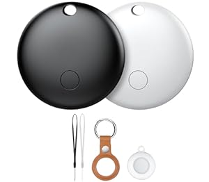 Janolty F03C Air Tag 2er-Pack (Schwarz/Weiß)