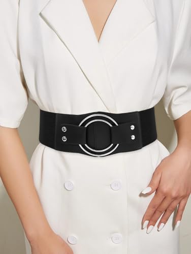 Women Wide Stretchy Belts Elastic Corset Waist Belt Cinch Waistband for Dresses2