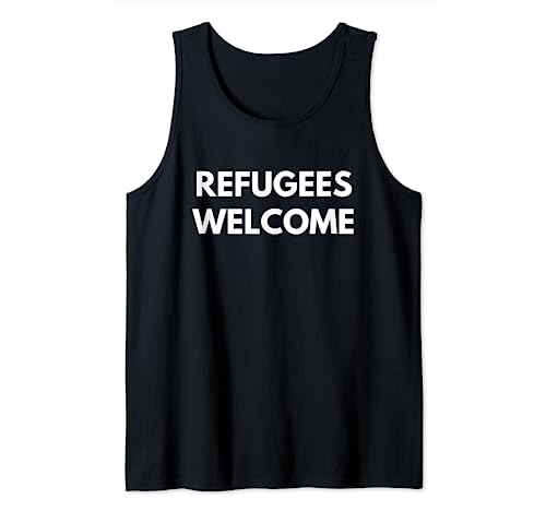 T-shirt Refugees Welcome - Camicie Attivisti Canotta