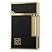 Black Gold Flint Wheel Cigarette Butane Gas Metal Lighter