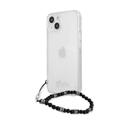 Guess GUHCP13MKPSBK Coque de Protection pour iPhone 13 6,1" Transparent Black Pearl